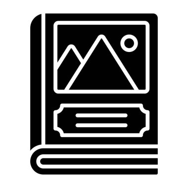 Tarih Kitabı basit simgesi, vektör illüstrasyonu