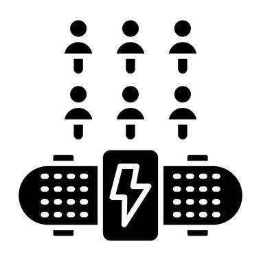 Elektrik Kaykayı Basit bir simge, vektör illüstrasyonuName