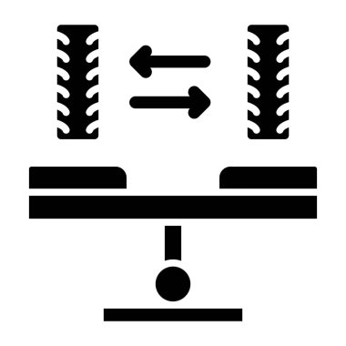 Dengeleniyor. Web simgesi basit illüstrasyon 