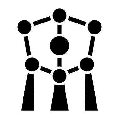 Atomium web simgesi basit illüstrasyon