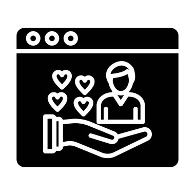 Kişisel Web Depolama simgesi basit illüstrasyon