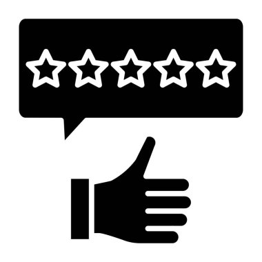 Müşteri Geribildirim Ağı simgesi basit illüstrasyon