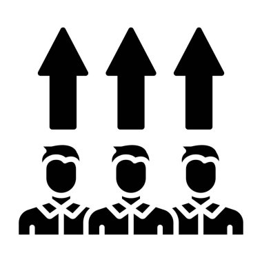 İnsan Kaynakları Web simgesi vektör illüstrasyonu