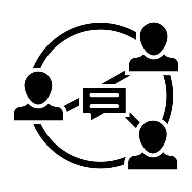 İşbirliği web simgesi vektör illüstrasyonu