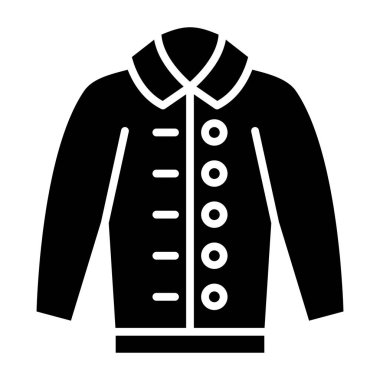 Ceket simgesi, vektör illüstrasyonu basit tasarım