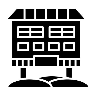 Bina. Web simgesi basit tasarım 