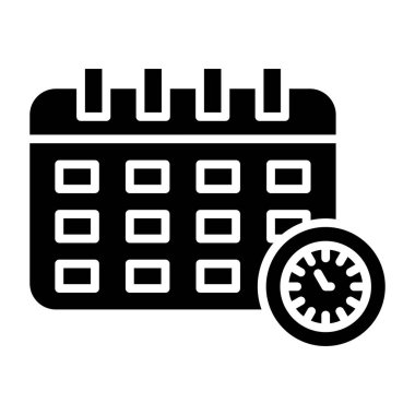 Takvim simgesi vektör illüstrasyonu 