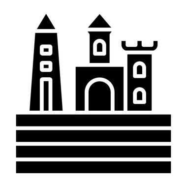 Şato. Web simgesi basit tasarım