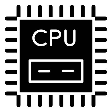 İşlemci. Web simgesi basit illüstrasyon