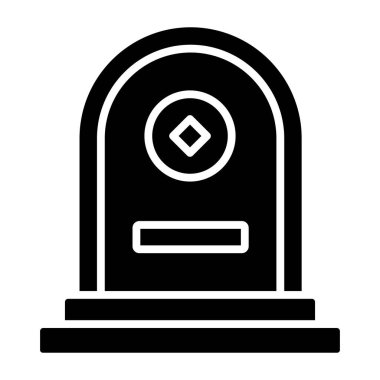 mezar. Web simgesi basit tasarım
