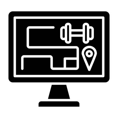 Çalışma Yönlendirme Ağı simgesi basit illüstrasyon