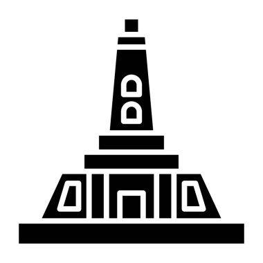 Bina. Web simgesi basit illüstrasyon