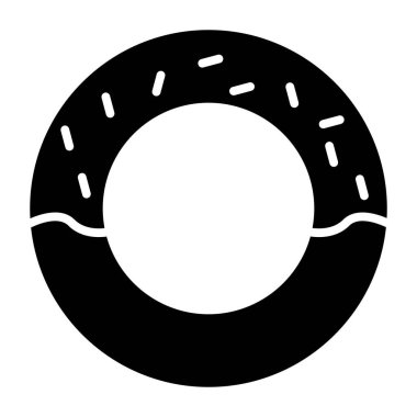 Lezzetli çörek ikonu vektör illüstrasyon grafik tasarımı