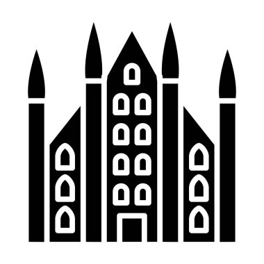 Şato. Web simgesi basit illüstrasyon