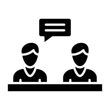 Meeting icon, vector illustration simple design