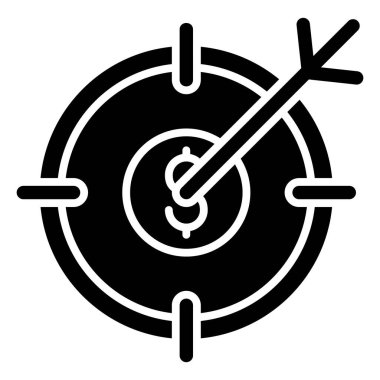 Hedef. Web simgesi basit illüstrasyon