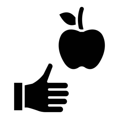 elma ikonu vektör illüstrasyonu