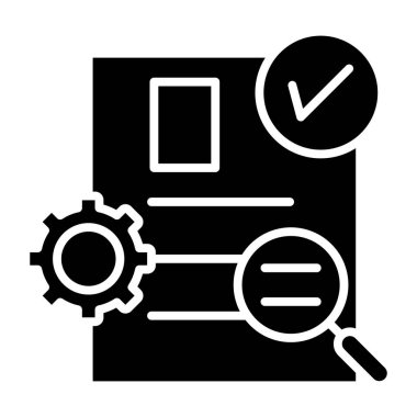 Proje Tamamlama Web simgesi basit illüstrasyon