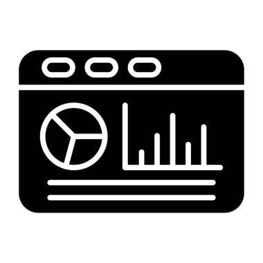 iş analizi ikon vektör illüstrasyonu