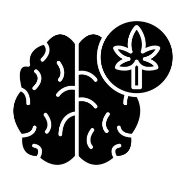 Endocannabinoids simgesi, vektör illüstrasyonu basit tasarım