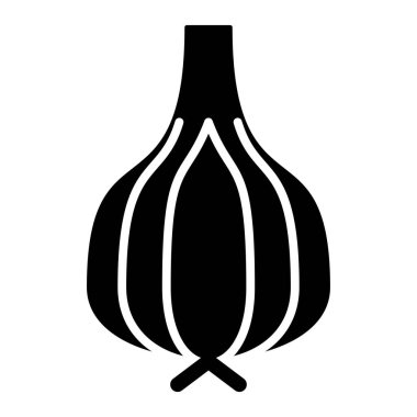 Sarımsak. Web simgesi basit illüstrasyon