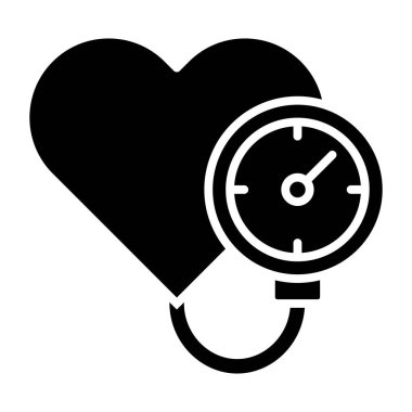 Kan basıncı göstergesi simgesi. Basit resimleme 