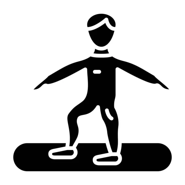 Person Surfen Vektorillustration — Stockvektor