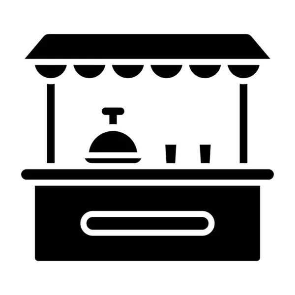 Food Stand Web Icon Simple Illustration — Stockvektor