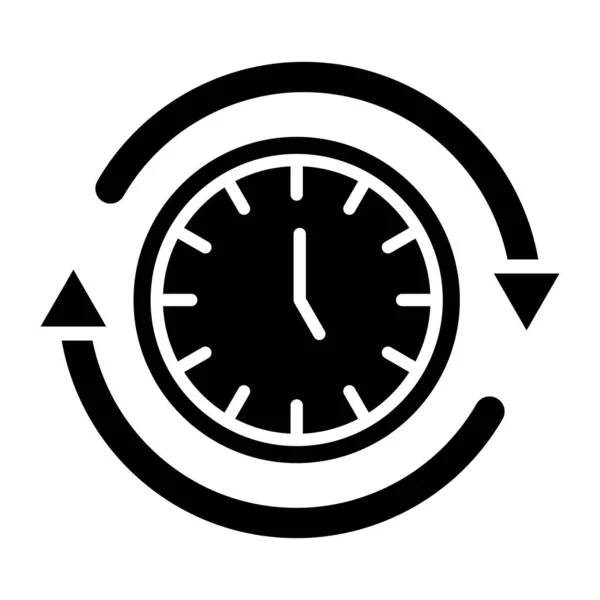 Arbeitszeit Web Symbol Einfache Illustration — Stockvektor