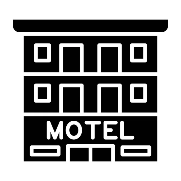 Motel Building Icon Vector Illustration — Stock Vector