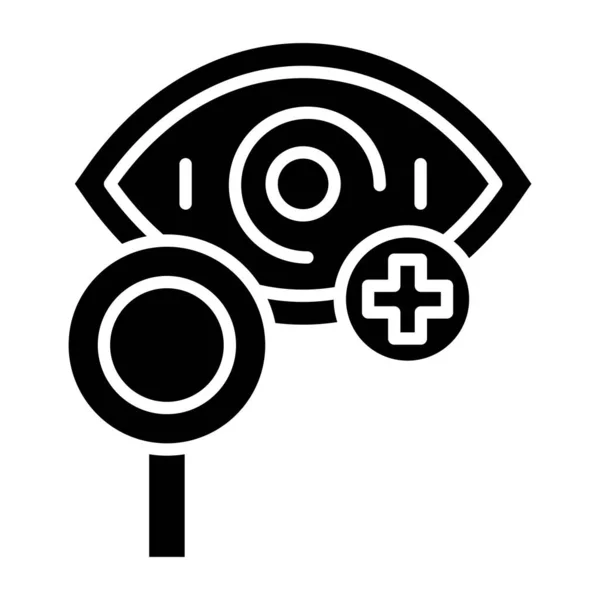 Manuelle Augenuntersuchung Web Symbol Einfache Illustration — Stockvektor