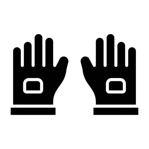 Handskar Ikon Vektor Isolerad Vit Bakgrund — Stock vektor