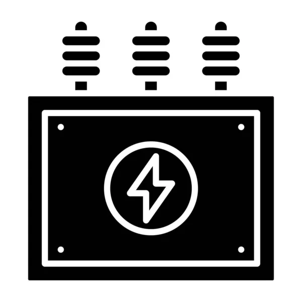 Power Transformer Vektor Line Symbol — Stockvektor