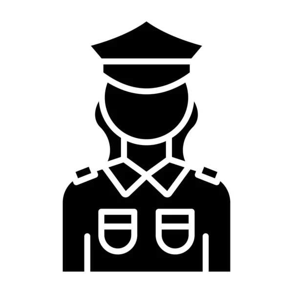 Polis Memuru Ikon Vektör Illüstrasyonu — Stok Vektör