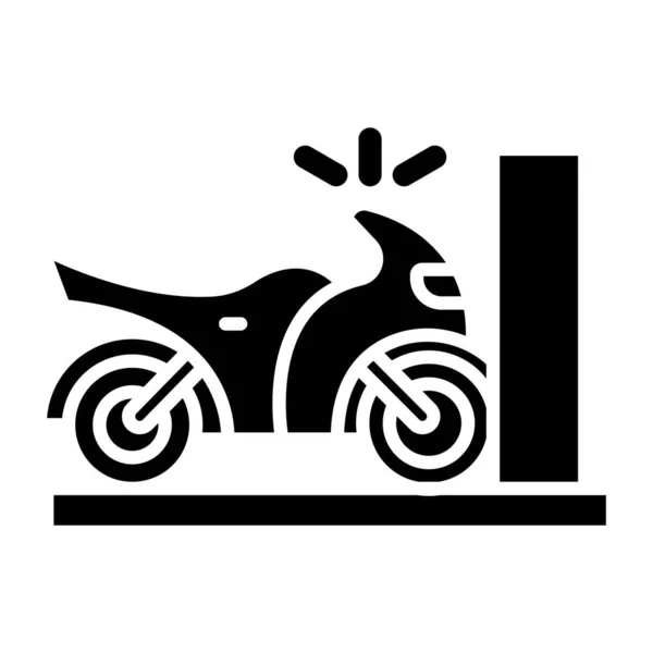 オートバイのアイコンベクトルイラスト — ストックベクタ