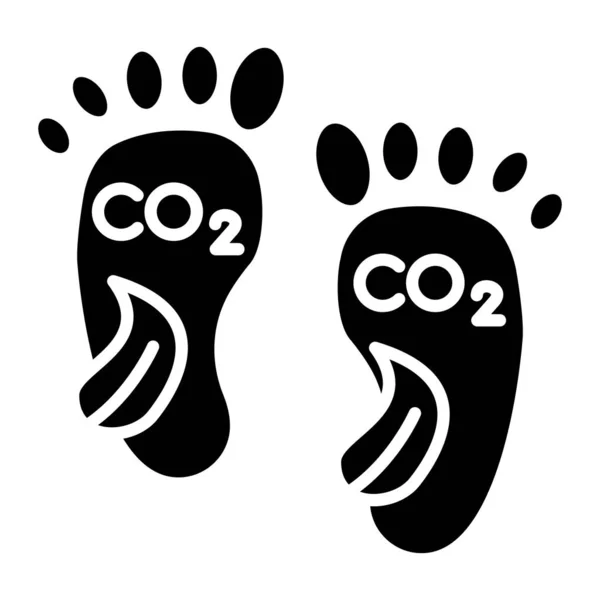 Carbon Footprint Web Icoon Eenvoudige Illustratie — Stockvector