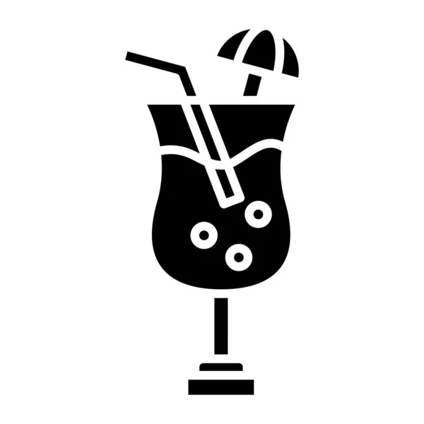 Icona Del Cocktail Semplice Illustrazione Sfondo Bianco — Vettoriale Stock