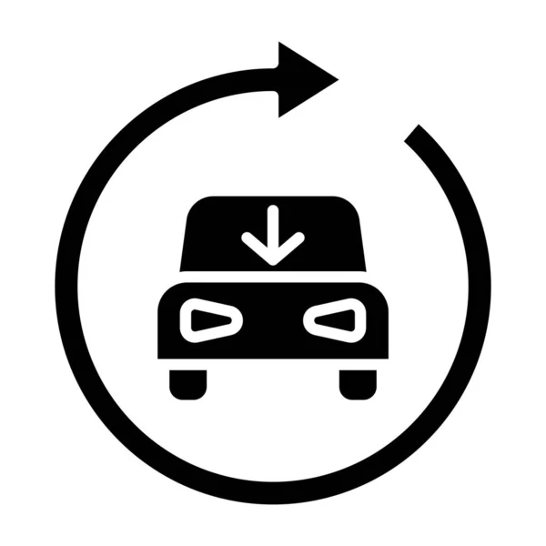Reduzieren Daily Driving Web Symbol Einfache Illustration — Stockvektor