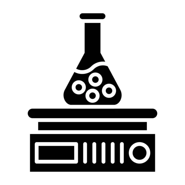 Vektor Ikony Zkumavky Nastínit Znak Vědeckého Experimentu — Stockový vektor