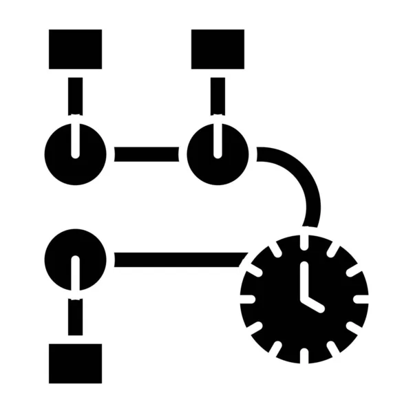 Kronologi Ikon Vektor Illustration Enkel Design — Stock vektor