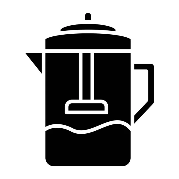 Coffee Press Web Εικονίδιο Απλή Απεικόνιση — Διανυσματικό Αρχείο