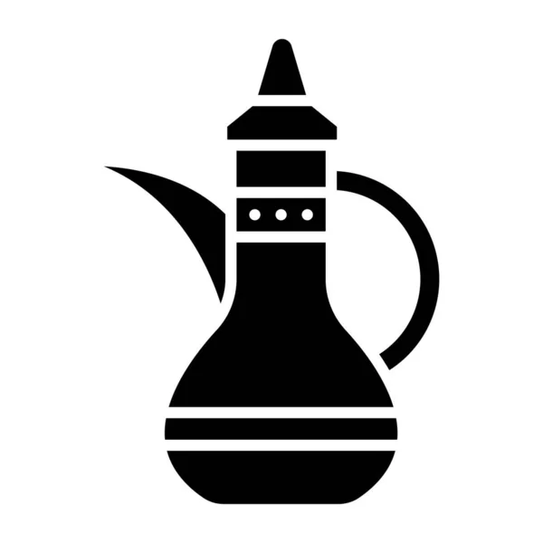 Arabische Teekanne Symbol Vektorillustration — Stockvektor