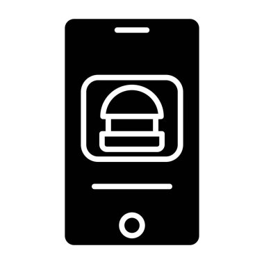 Gıda Uygulama simgesi, vektör illüstrasyonu