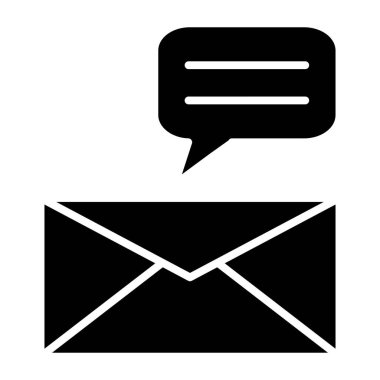 Message icon, vector illustration simple design