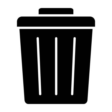 Trash icon, vector illustration simple design