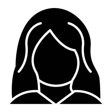 Saç simgesi, vektör illüstrasyonu basit tasarım