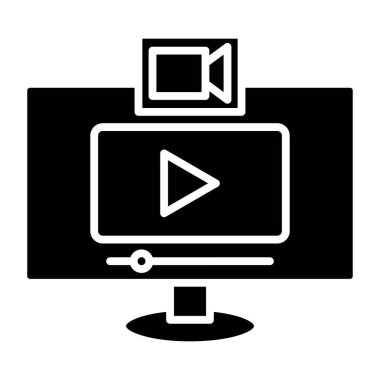 İçerik Üretim simgesi, vektör illüstrasyonu basit tasarım