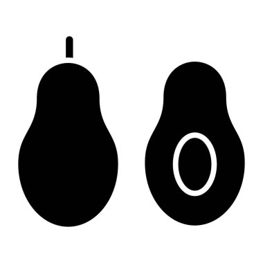 Avokado. Web simgesi basit illüstrasyon