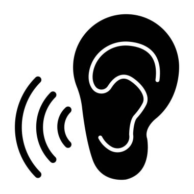 kulak simgesi vektör illüstrasyonu