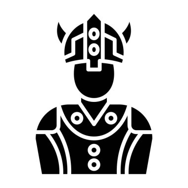 Viking Man web simgesi basit illüstrasyon